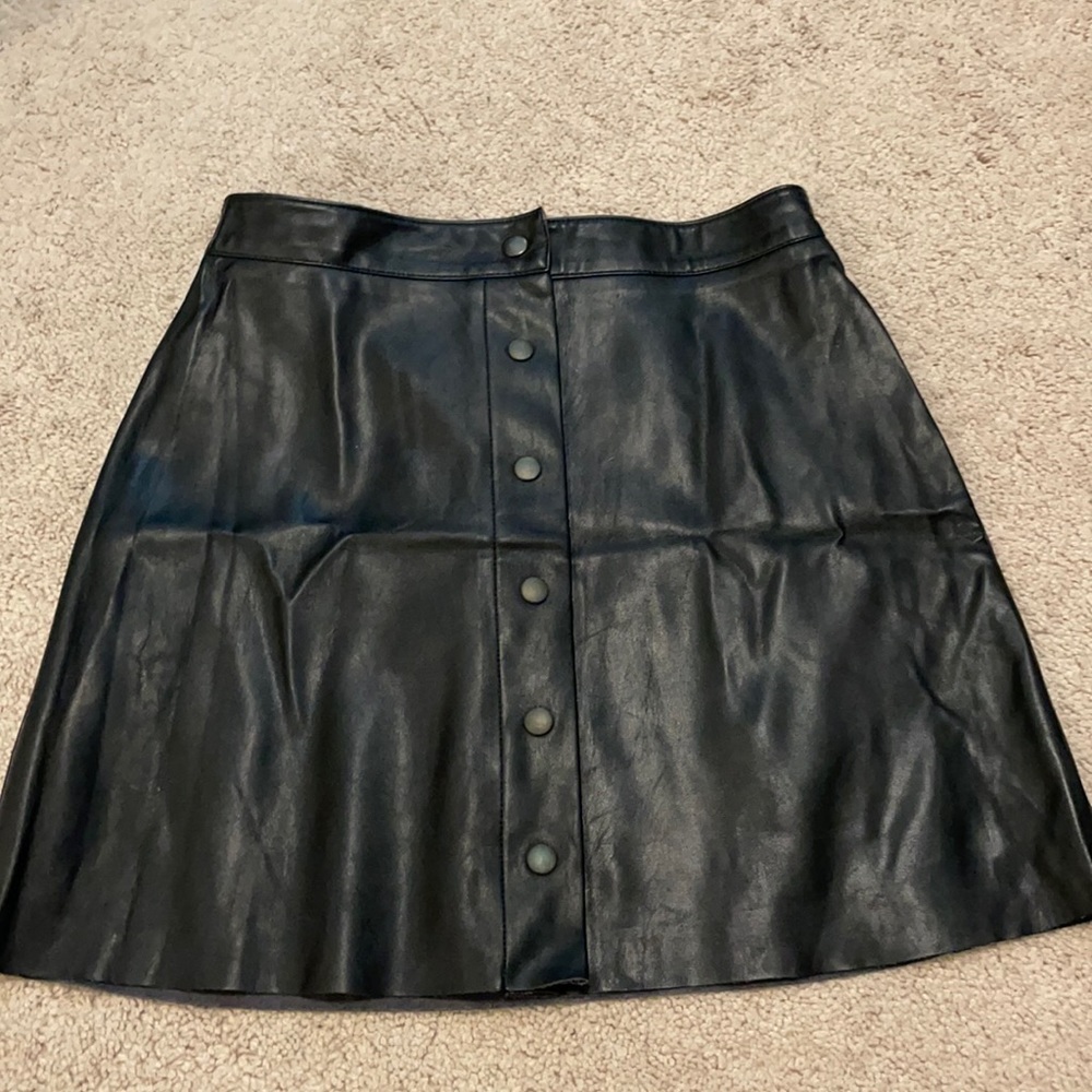 Design lab leather skirt